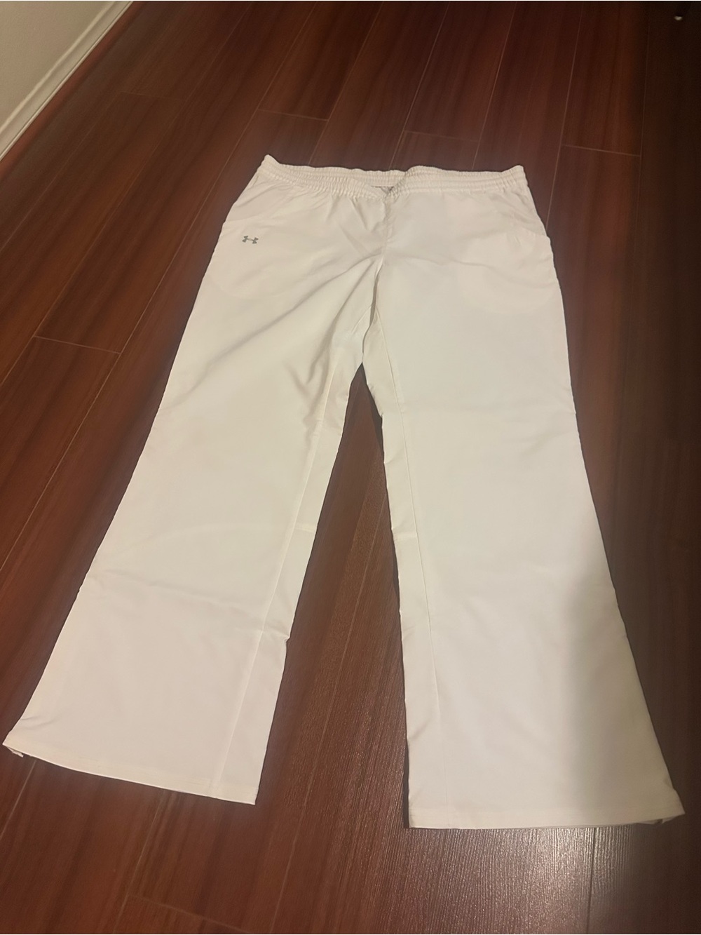 Under Armour Men’s White Flare Wide-Leg Athletic Pants